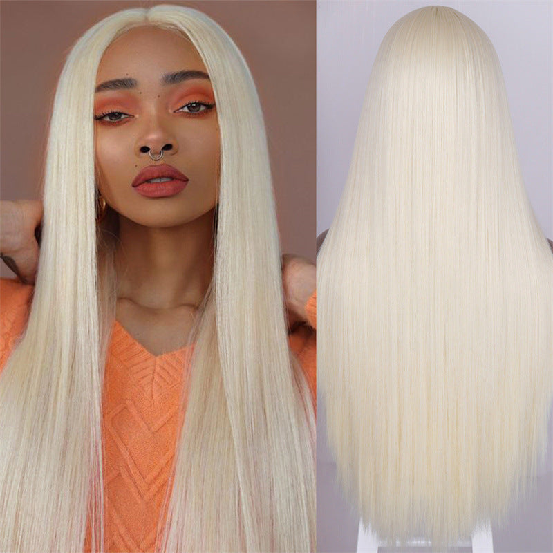 Black Long Straight Natural Lifelike Wig