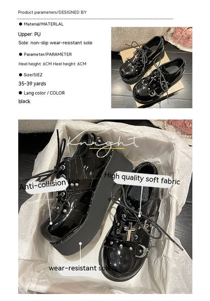 Dark Lolita Platform Leather Shoes