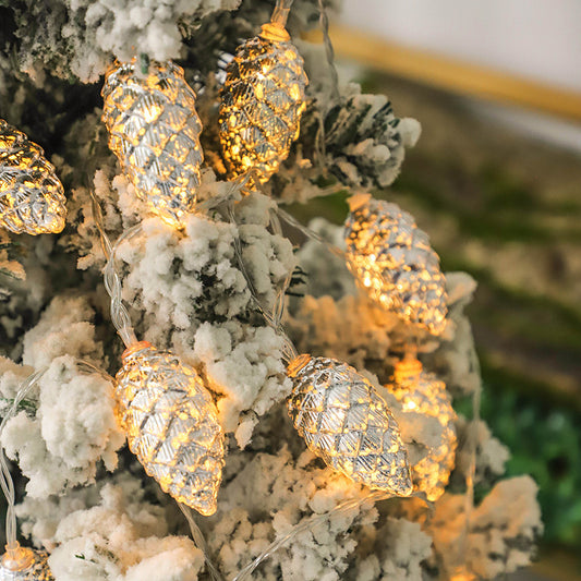 Christmas Pine Cone Simulation String Lights