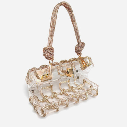 Sweet Rhinestone Square Bag