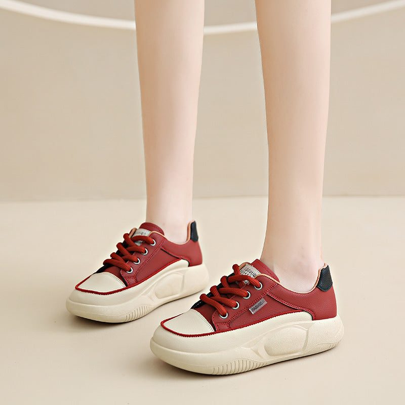 Women's Leather Board Casual Shoes