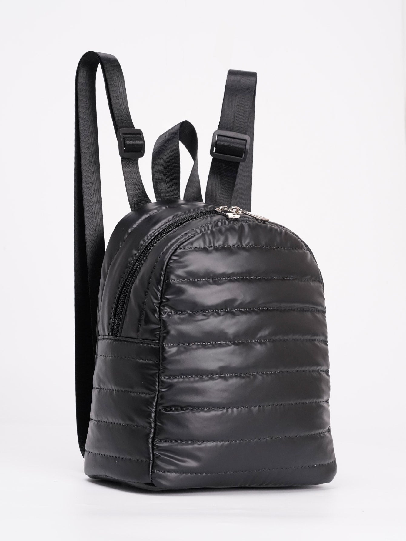 Cotton-Padded Down Embroidery Thread Backpack