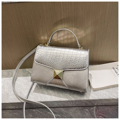 Stone Pattern Square Shoulder Bag