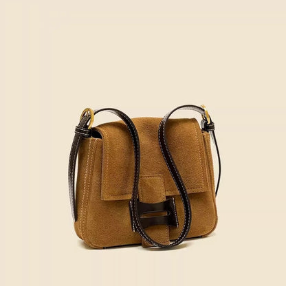 Dull Polish Leather Shoulder Messenger Bag