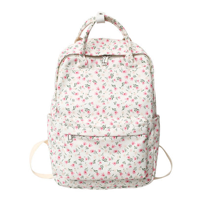 Korean Floral Student Backpack for Girls