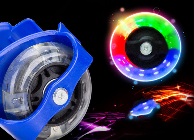 Pvc Children's Roller Skates Three-color Luminous Roller Skates