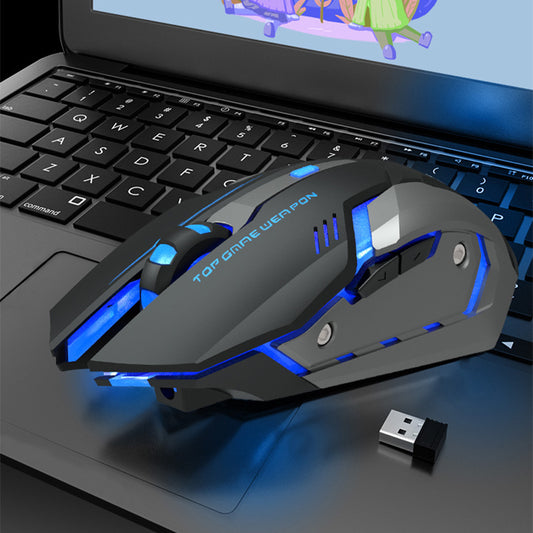 Silent Gaming Mouse with Wireless Charging