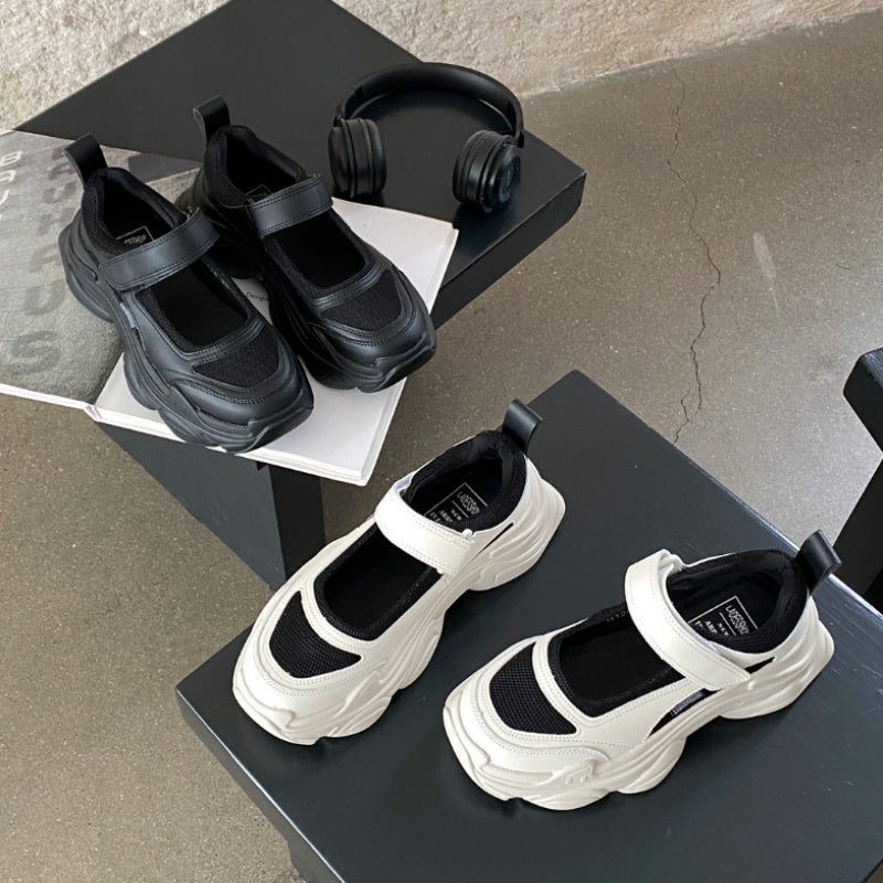 Velcro Hollow Platform Sandals