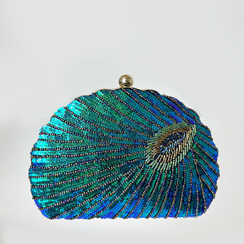 Vintage Beaded Crossbody Handbag