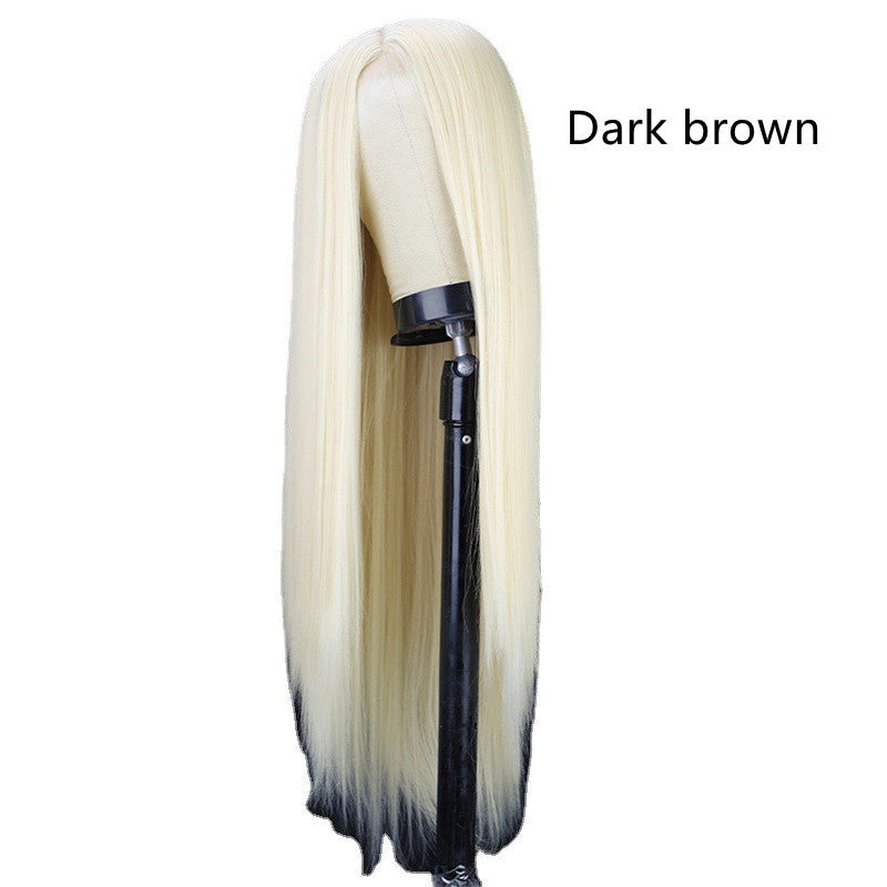 Black Long Straight Natural Lifelike Wig