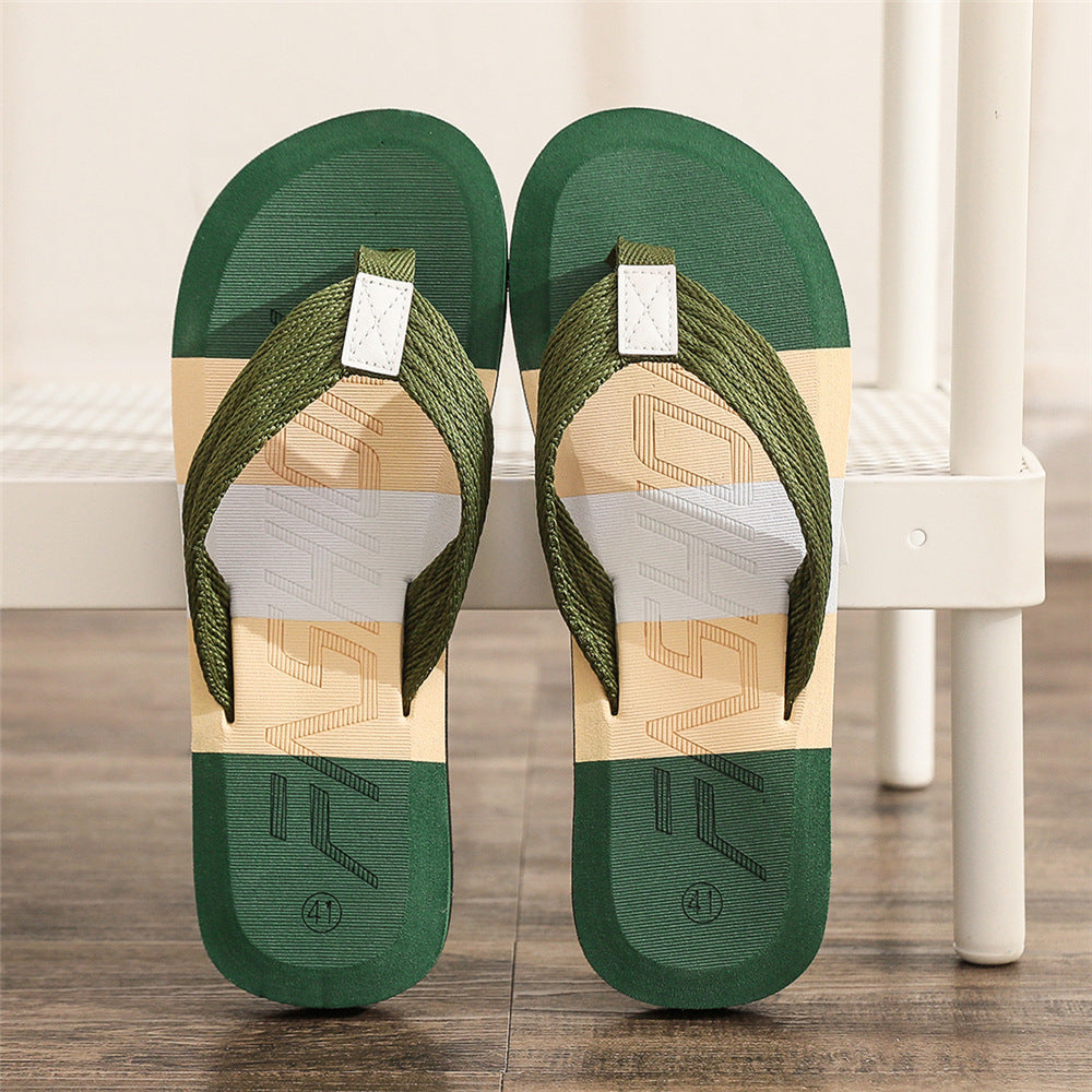 Fashion Colorblock Men's Summer Slippers