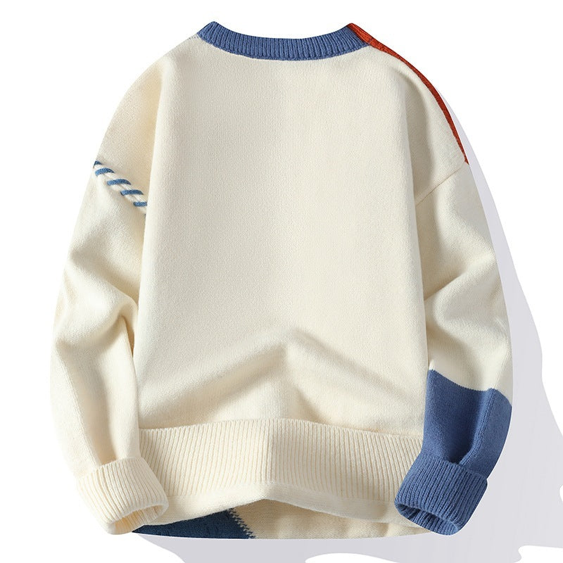 Colorblock Pullover Sweater for Men